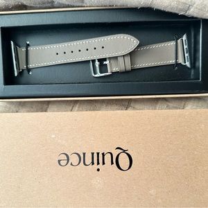 NWT Quince Leather Apple Watch Band, Taupe
